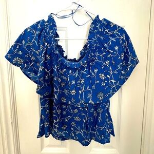 Amuse society, blue blouse